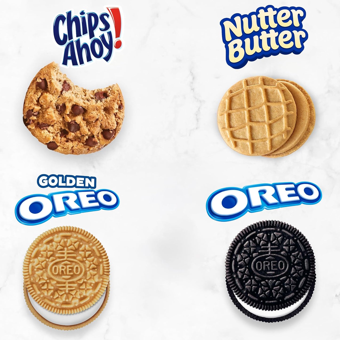 OREO Original, OREO Golden, CHIPS AHOY! & Nutter Butter Cookie Snacks Variety Pack