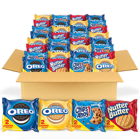 OREO Original, OREO Golden, CHIPS AHOY! & Nutter Butter Cookie Snacks Variety Pack